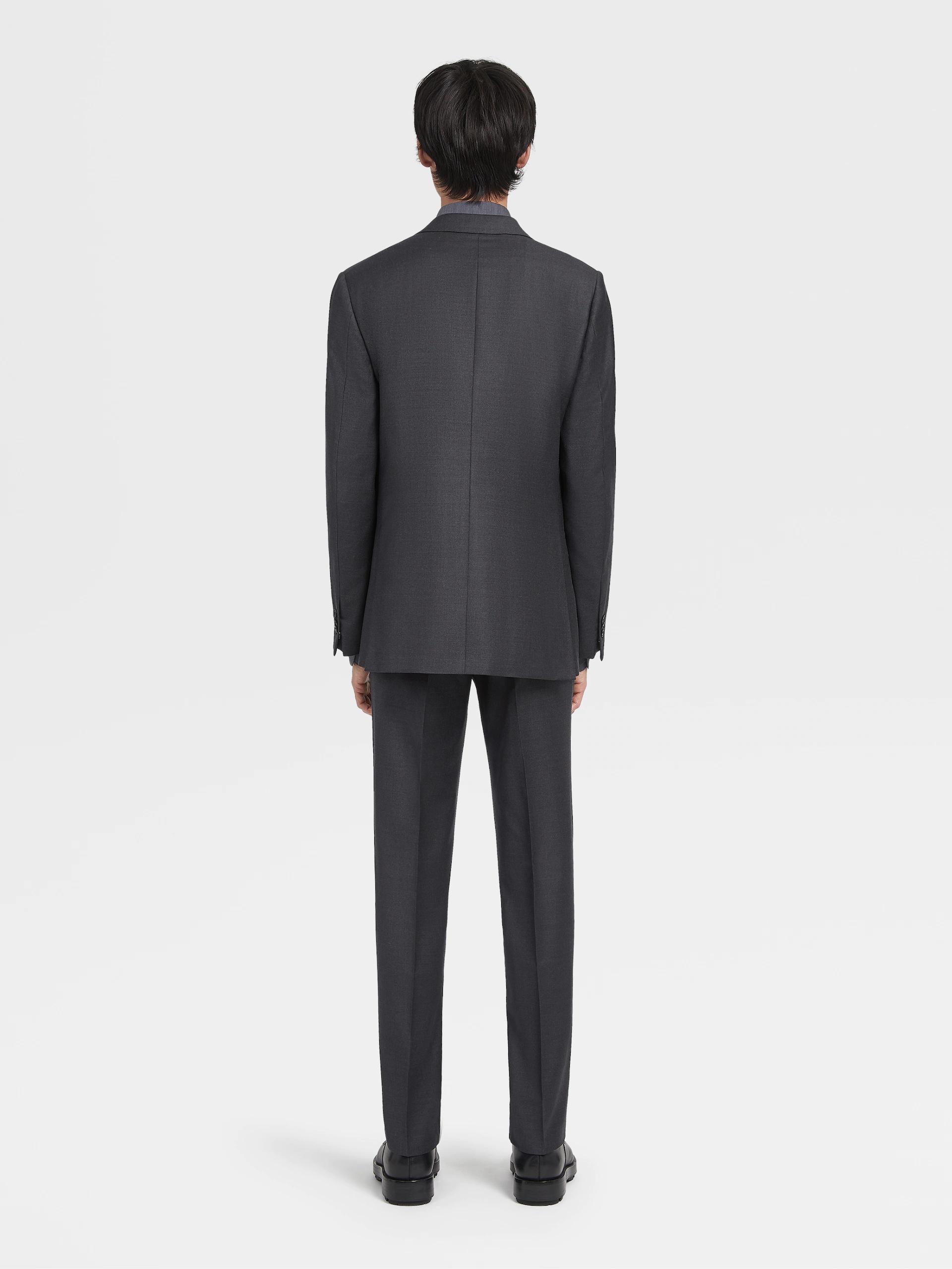 Zegna Slim-cut Single-breasted Suit In Black