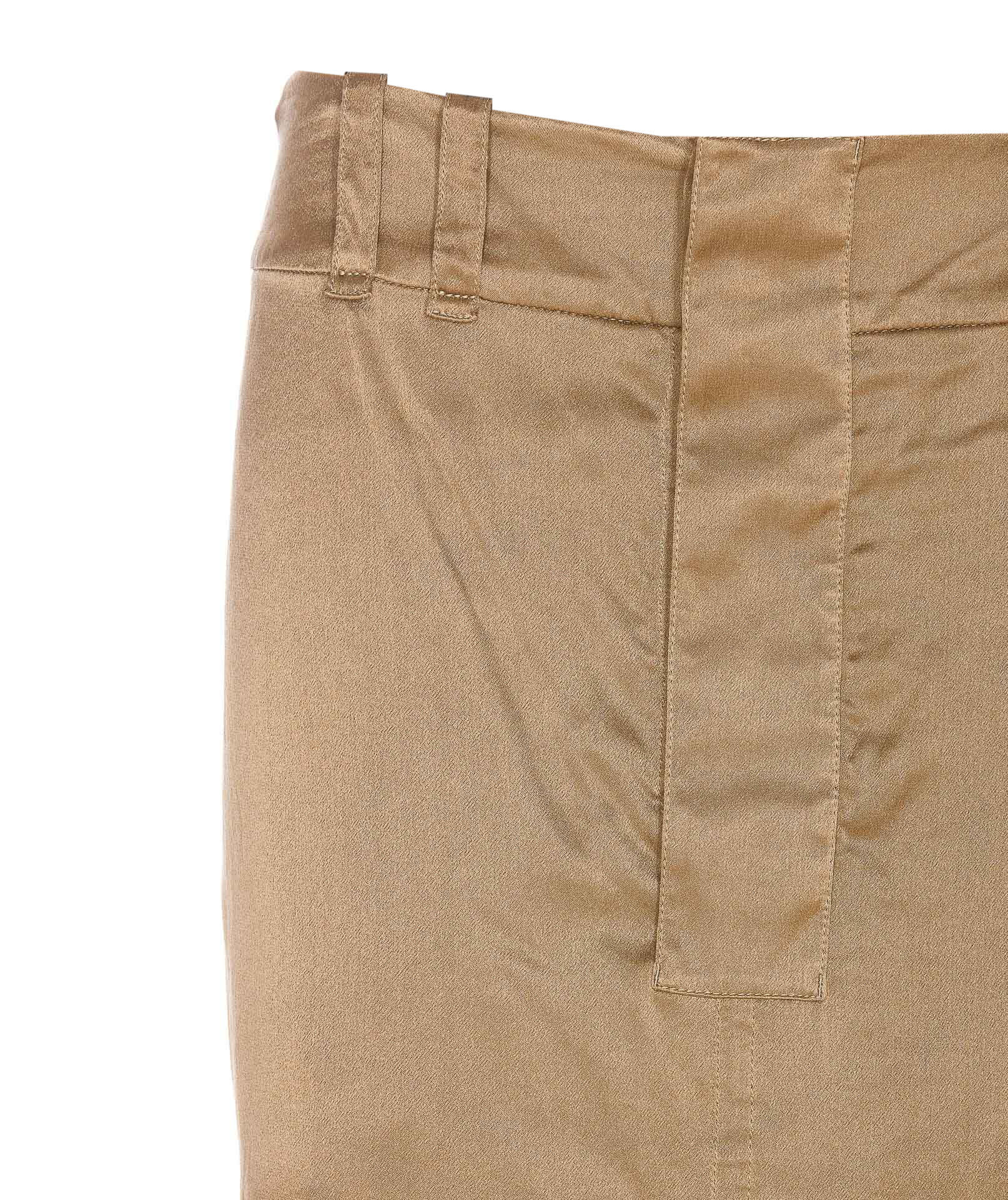 Saint Laurent Flared High-waisted Skirt Back Pockets In Nude