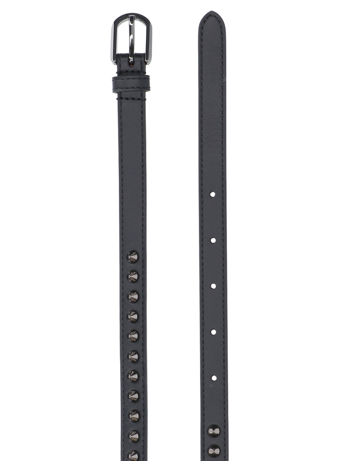 Christian Louboutin Stud Detailed Buckled Belt In Black