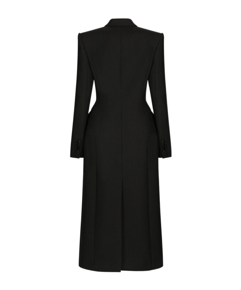 Dolce & Gabbana Double-breasted Coat In Black
