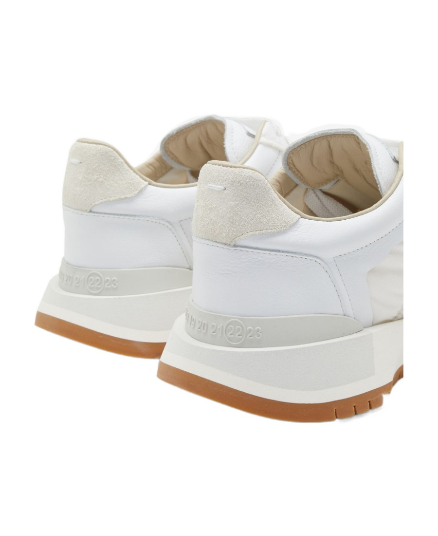 Maison Margiela Leather Sneakers White In White