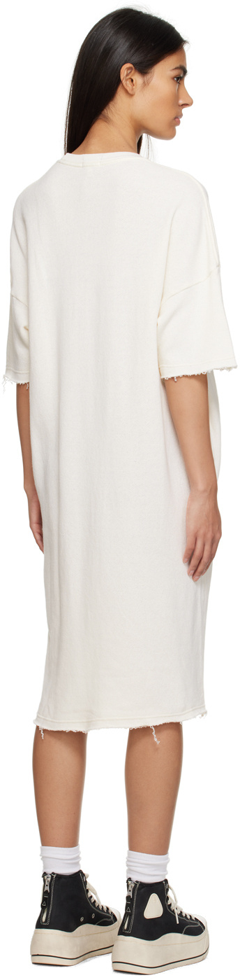 R13 Logo-print T-shirt Dress In White
