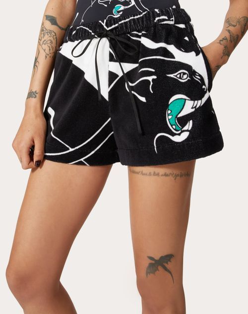 Valentino Panther-print Shorts