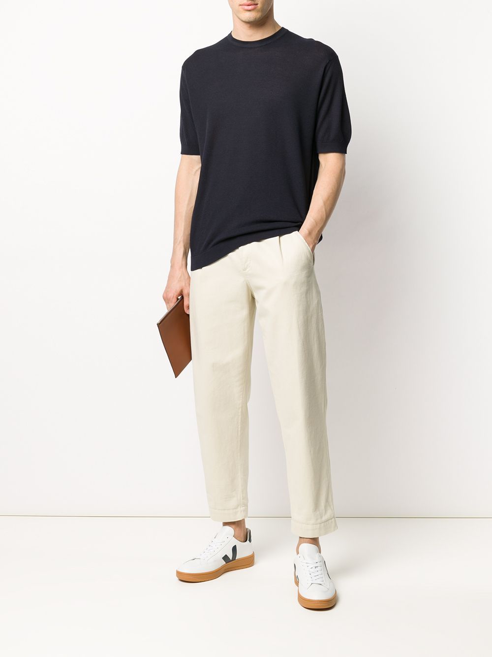John Smedley Belden Short Sleeves Crew Neck T-shirt Clothing In Black