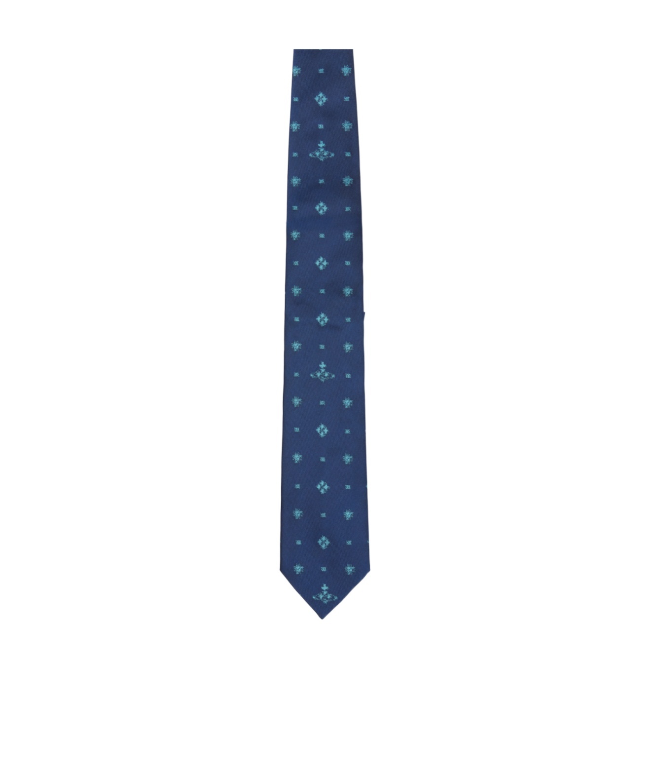 Vivienne Westwood Navy Silk Tie In Blue