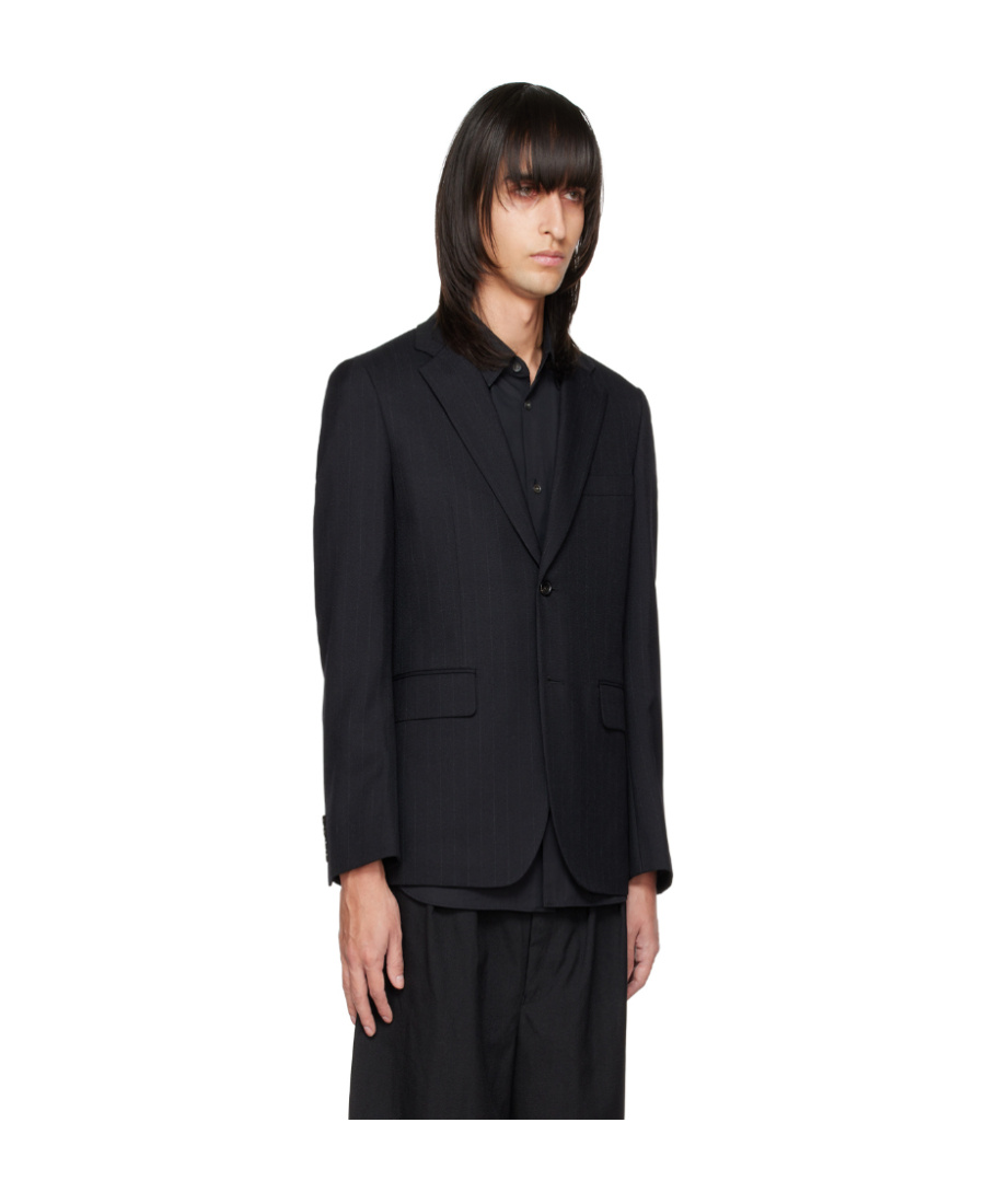 Comme Des Garçons Long-sleeved Suit Coat In Black