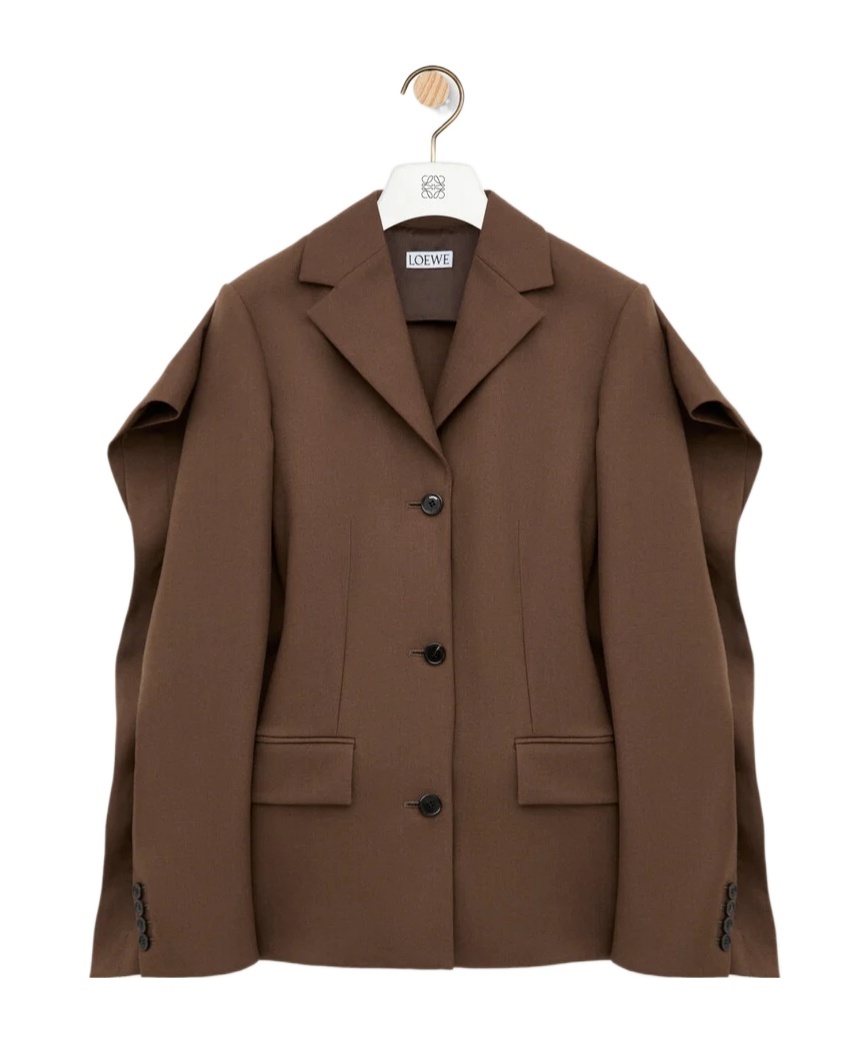 Loewe Jacket In Wool In Brown
