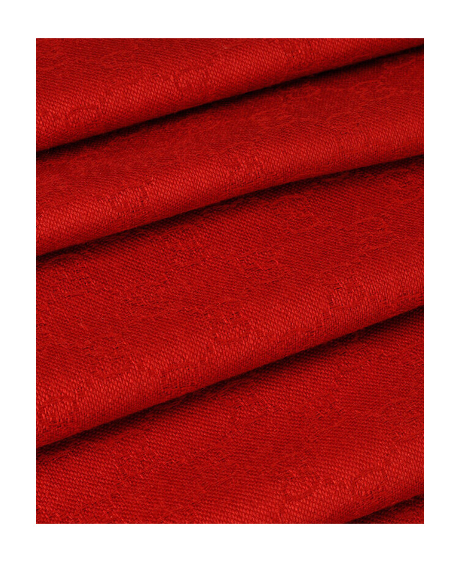 Gucci Double Gg Logo Scarf In Red