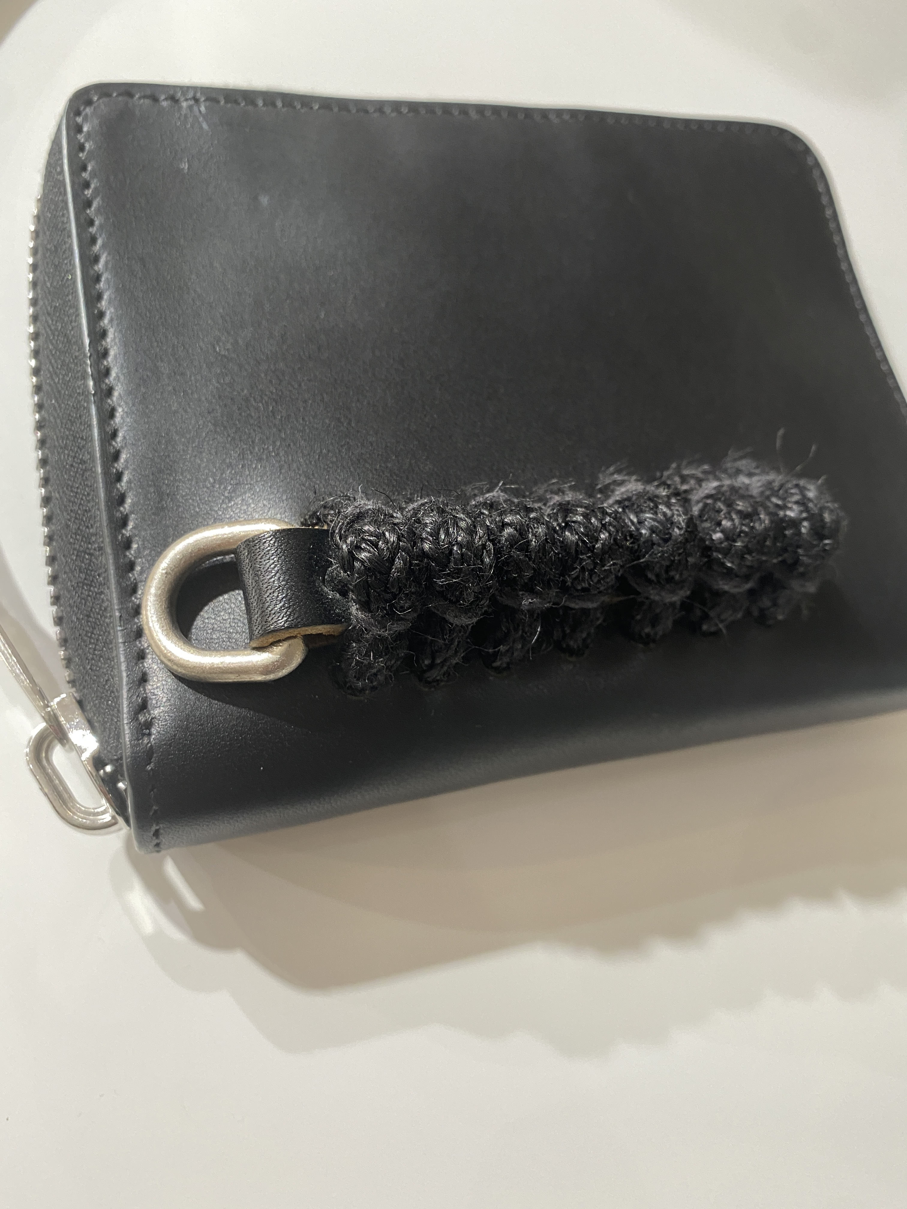 Rick Owens Zipper Wallet In Black