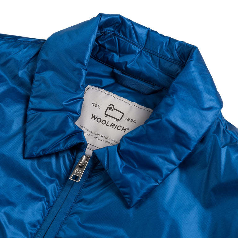 Woolrich Pertex Padded Shirt Jacket In Blue