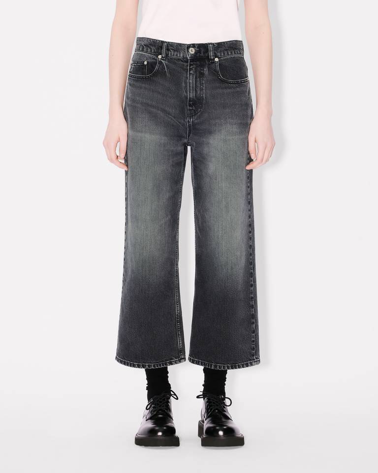 Kenzo ' X Futura 2000' Sumire Cropped Pants In Japanese Denim In Black