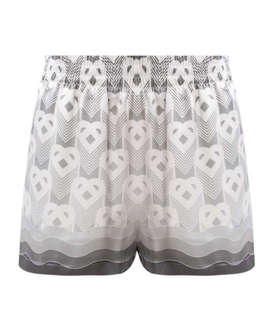 Casablanca Elastic Waist Shorts In White