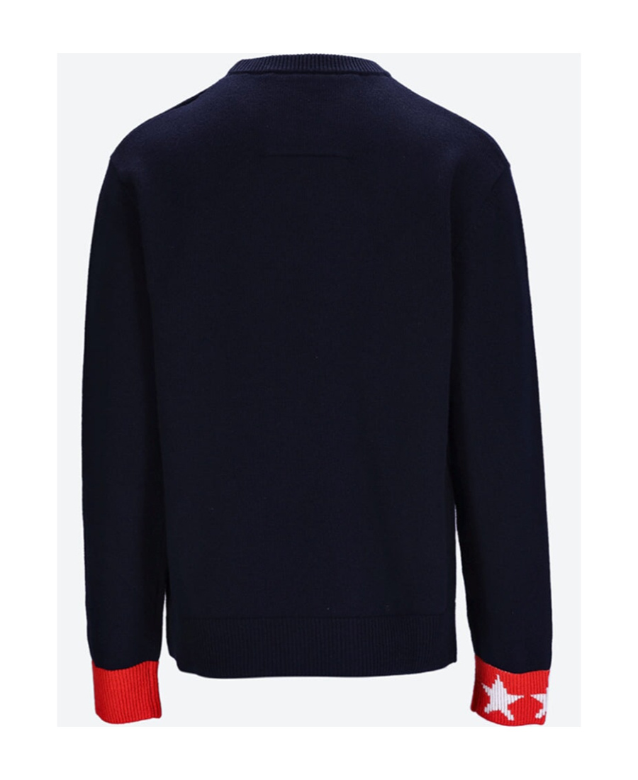 Givenchy Logo-intarsia Wool Jumper In Blue