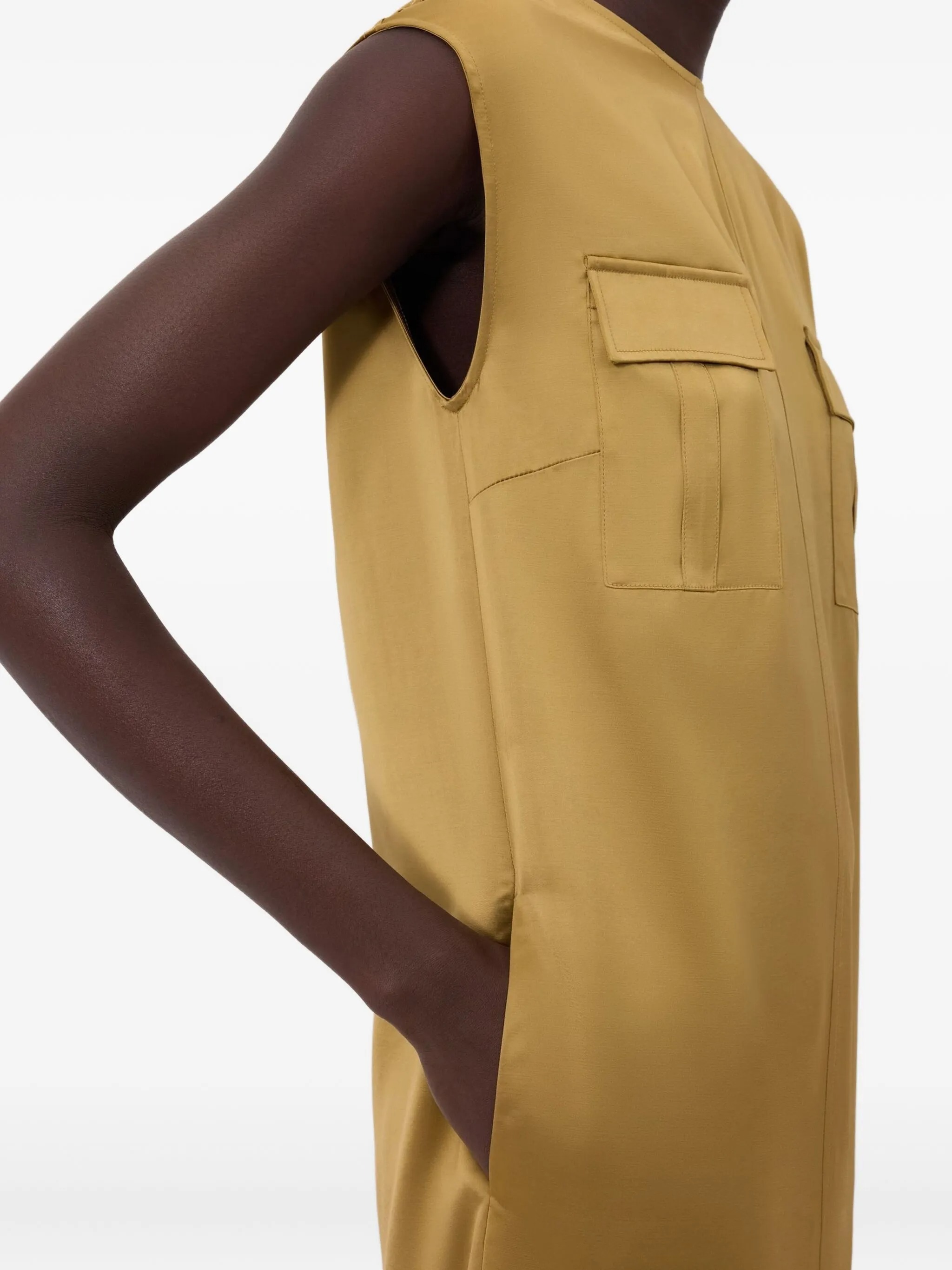 Loulou De Saison Seena Sleeveless Dress Clothing In Brown