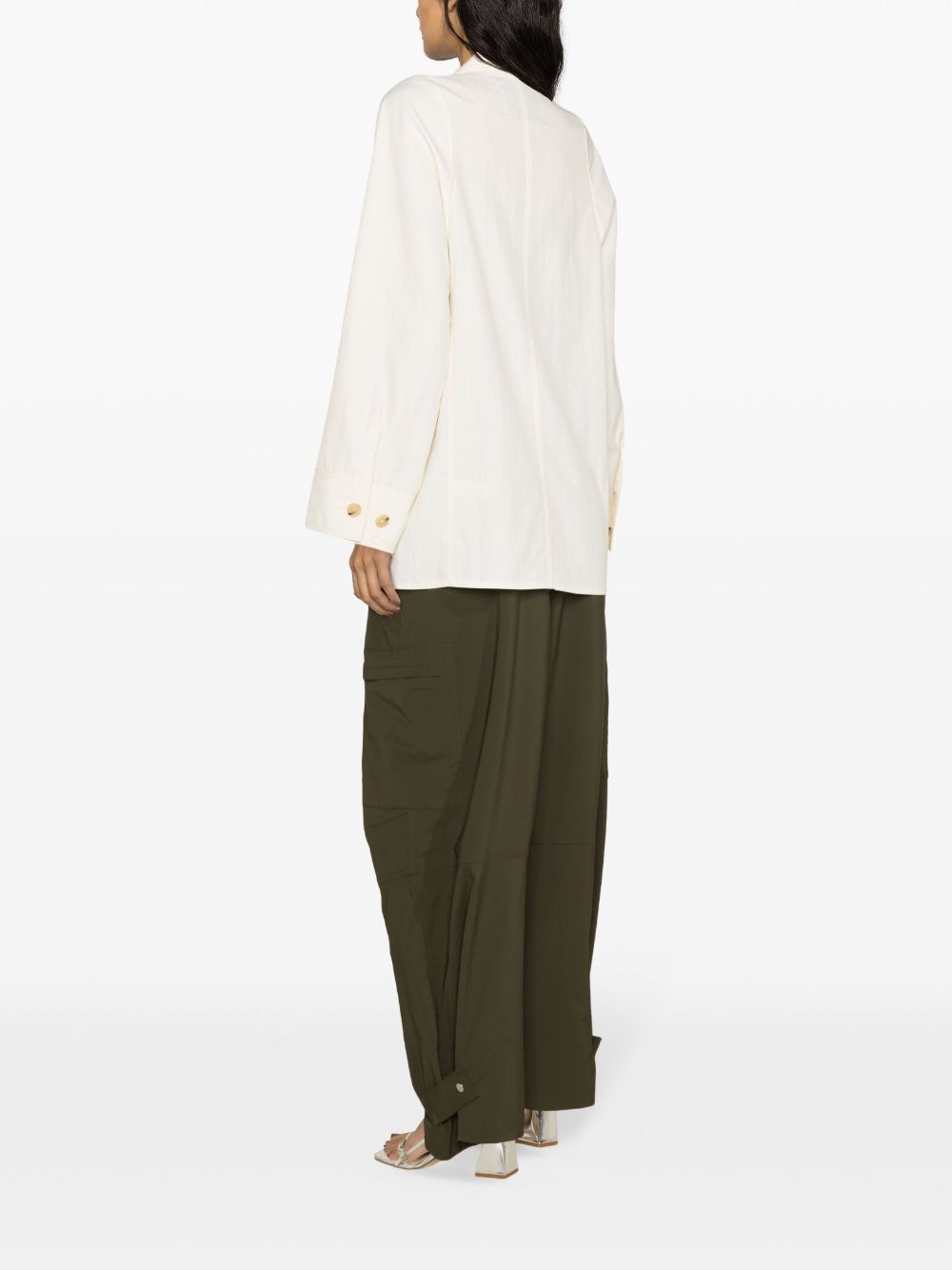FORTE FORTE LAPEL LONG-SLEEVED BLAZER