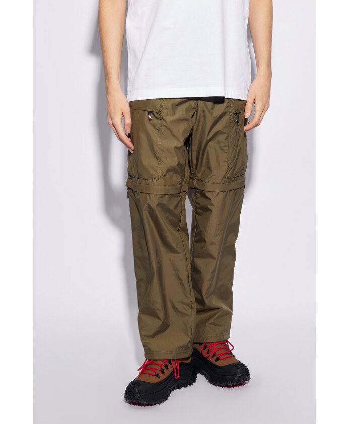 Moncler Straigh-leg Adjustable Trousers In Green