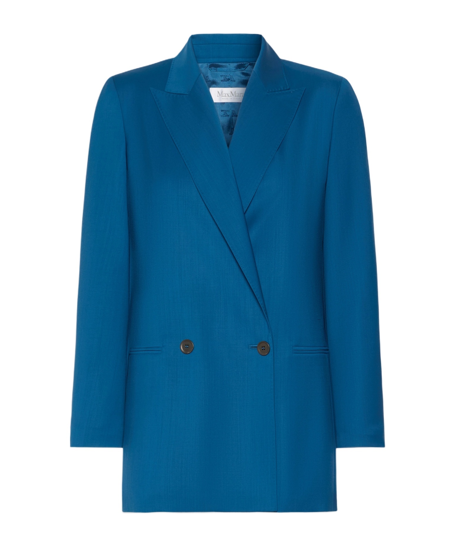 Max Mara Woollen Cloth Blazer - Navy In Multi