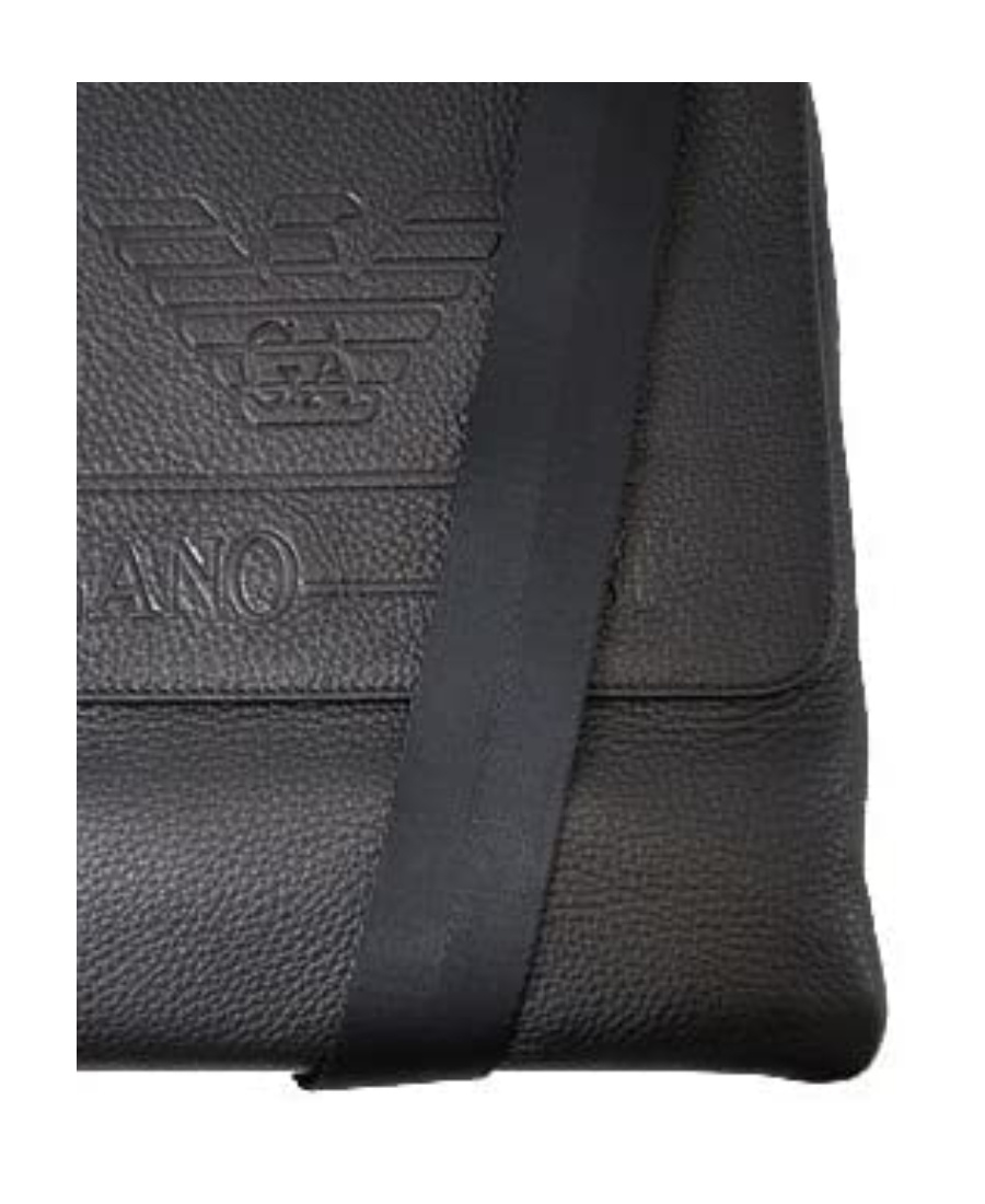 Emporio Armani Logo Details Satchel In Black