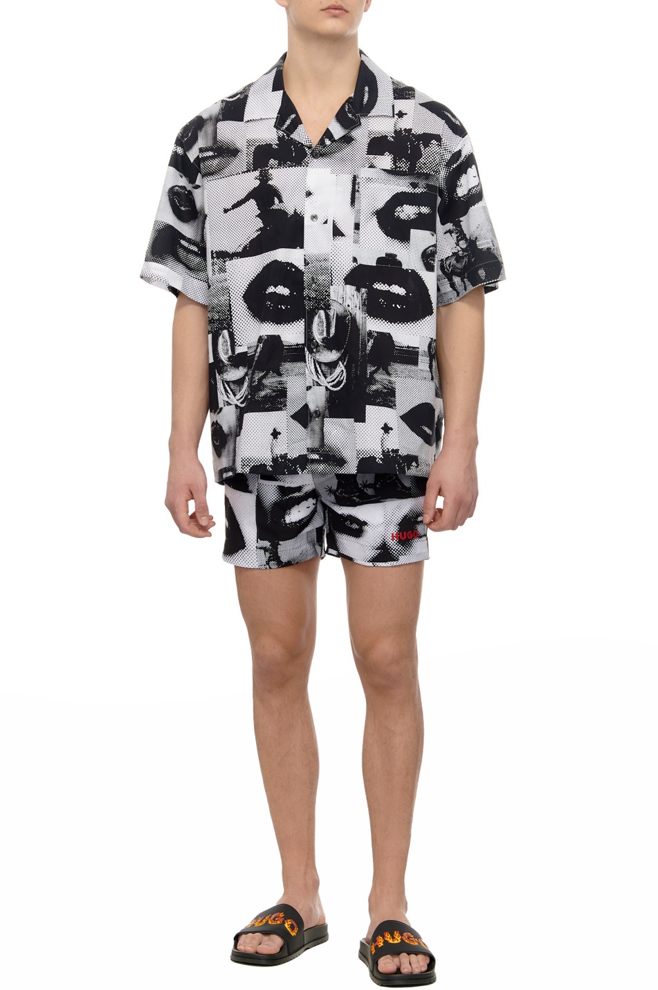 Hugo Boss Printed Shorts In Black