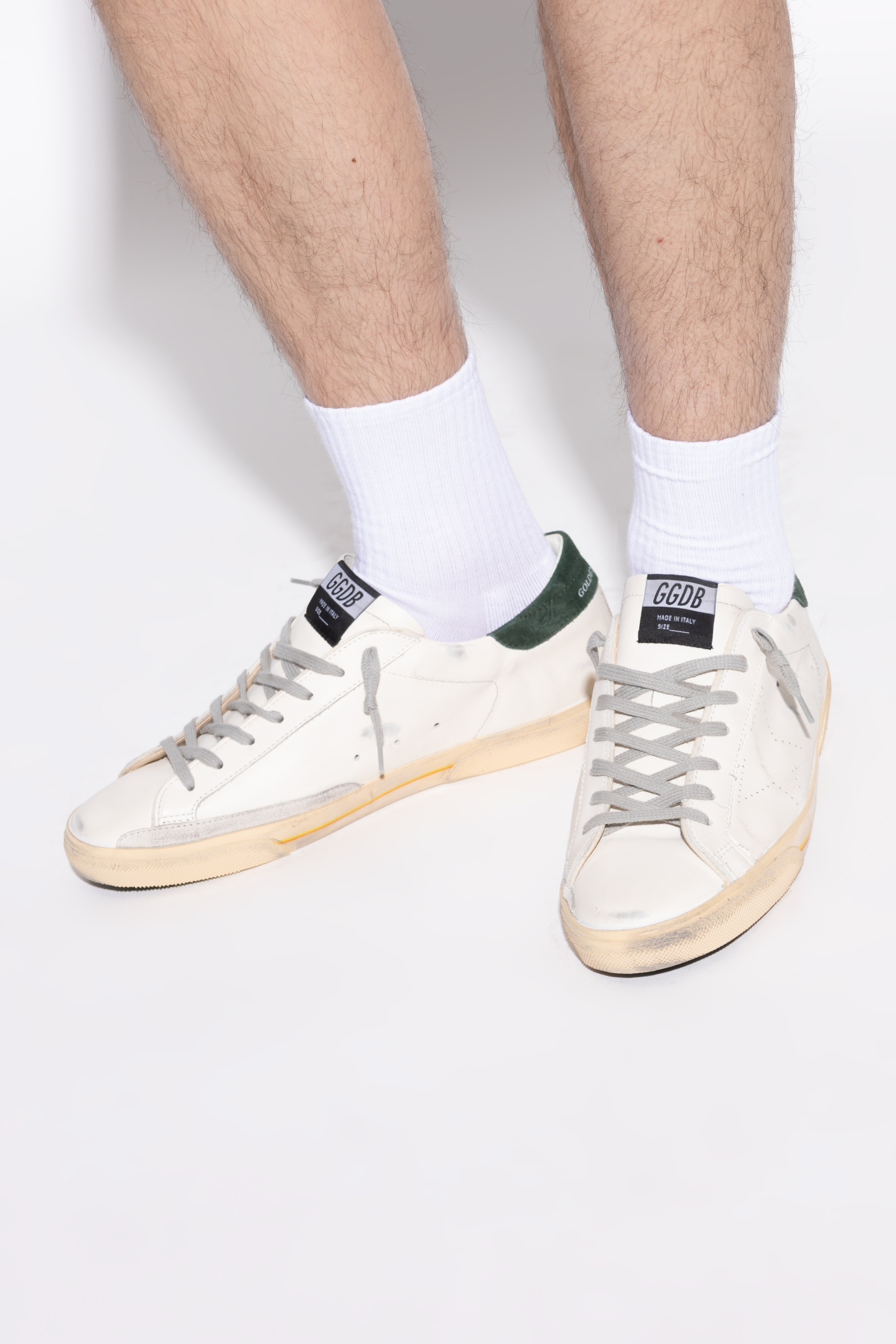 Golden Goose White Leather Lace-up Sneakers