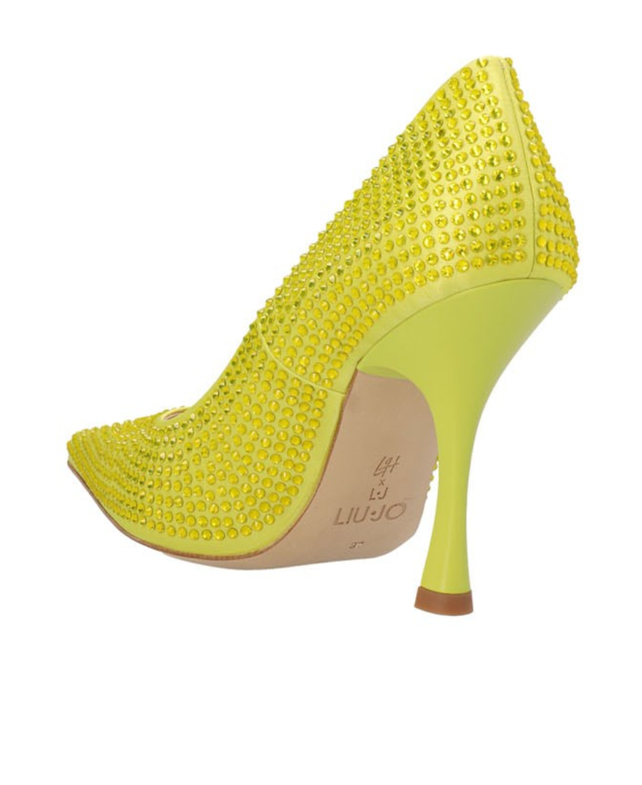 Liu •jo Leonie Hanne X Liu Jo Embellished Sculpted Heel Pumps In Yellow