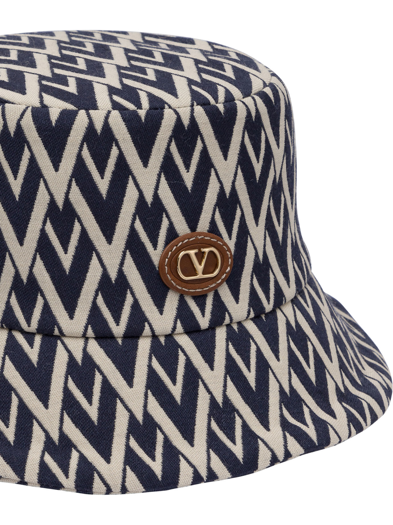 Valentino Toute La V Wool Fisherman Hat In Black