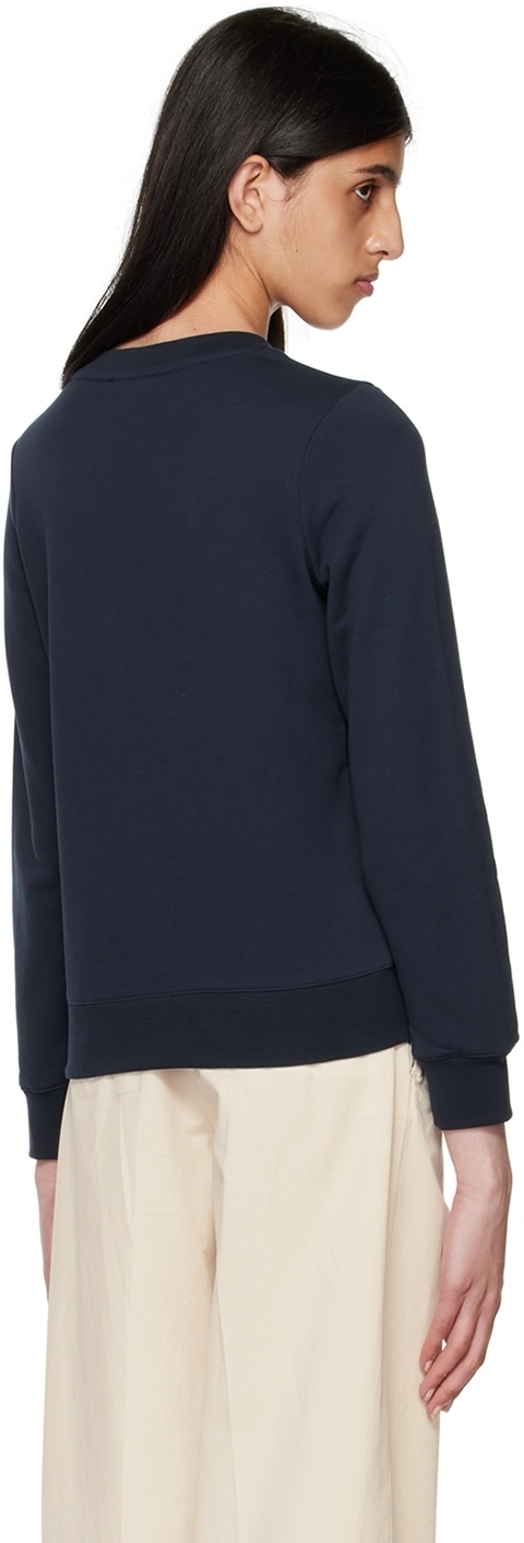 Shop Apc Logo-print Crew Neck Jumper In Black