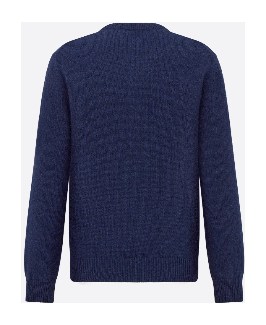 Dior Logo Cardigan In Blue