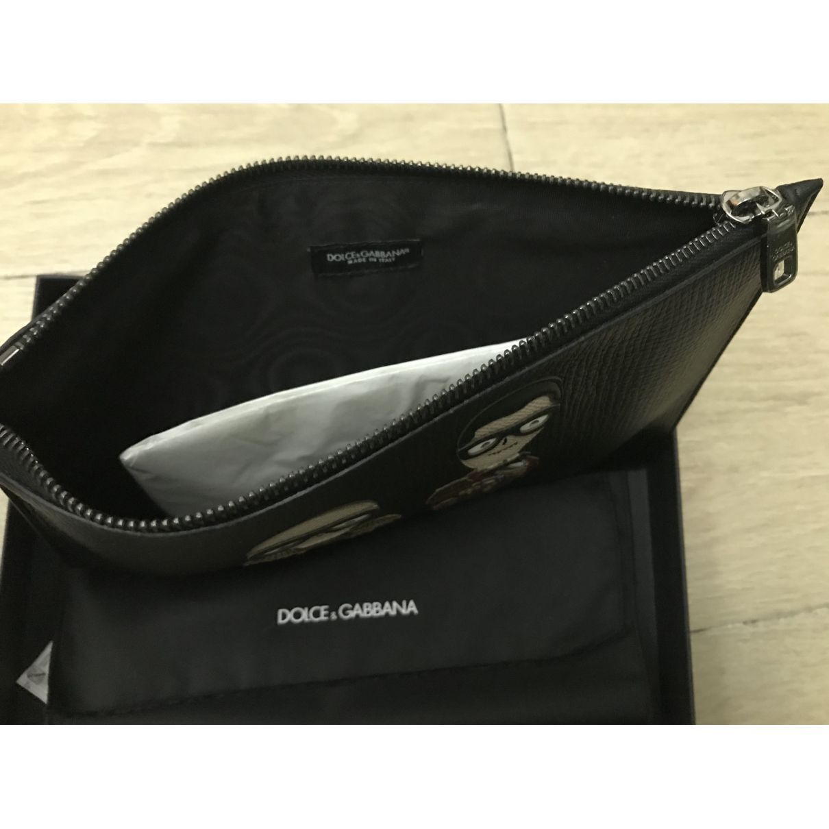 Dolce & Gabbana Printed Handbag In Black