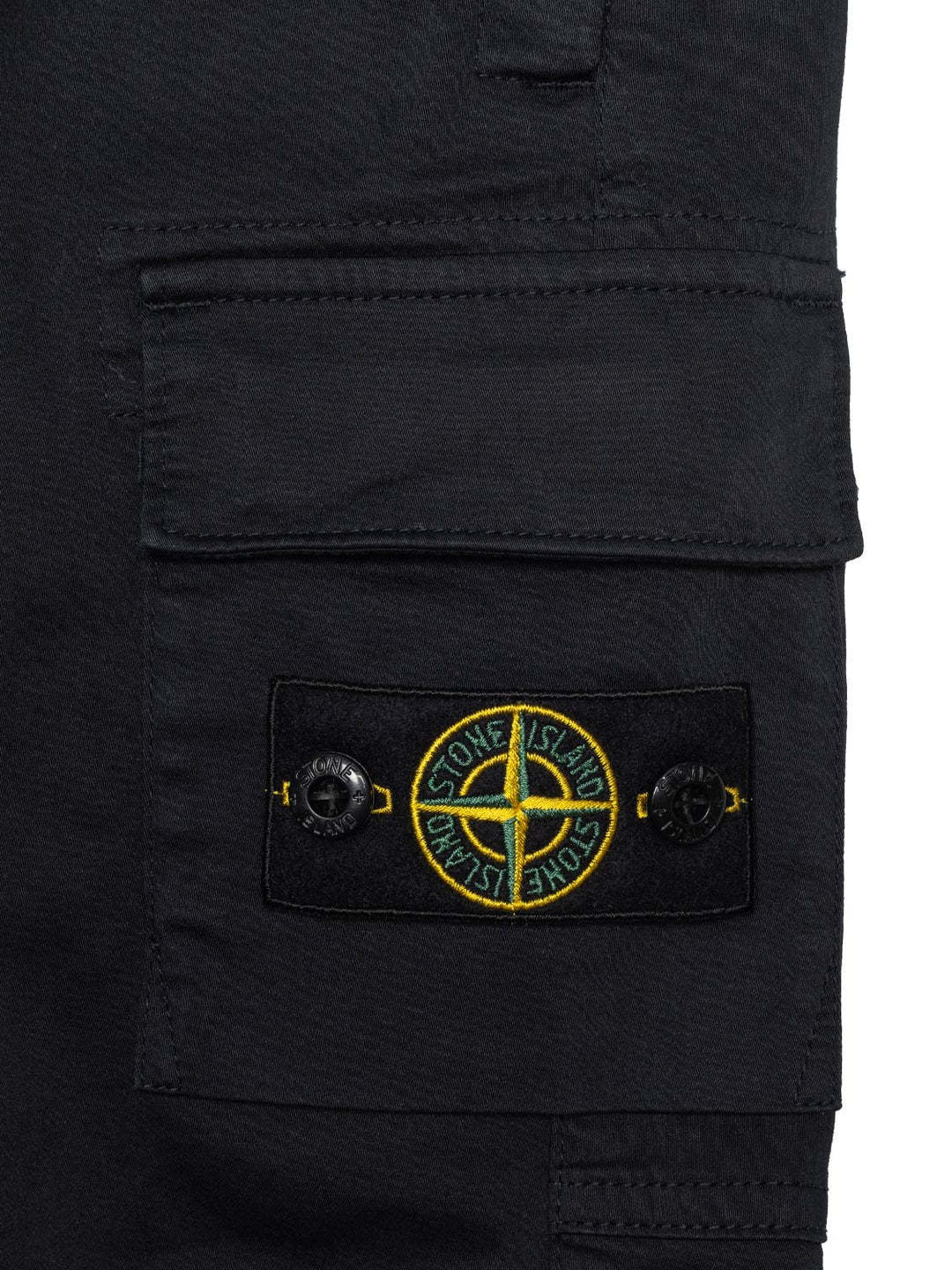 Stone Island Compass-badge Tapered Trousers In Blue