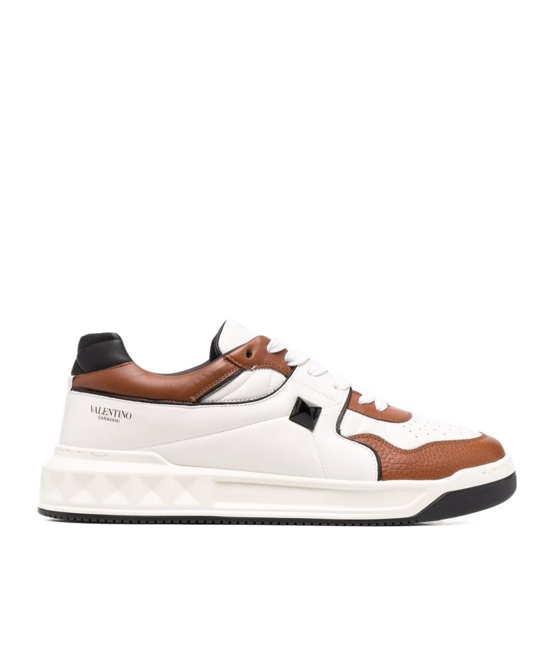 Valentino Roman Stud Low-top Sneakers In White