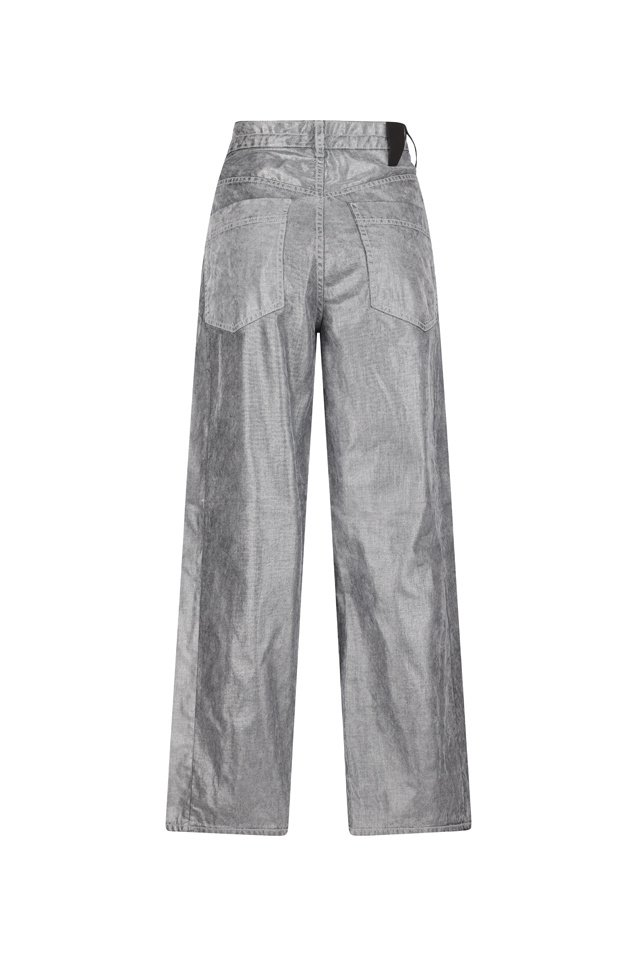 Darkpark Iris - Paper Bag Lurex Flock Denim In Gray