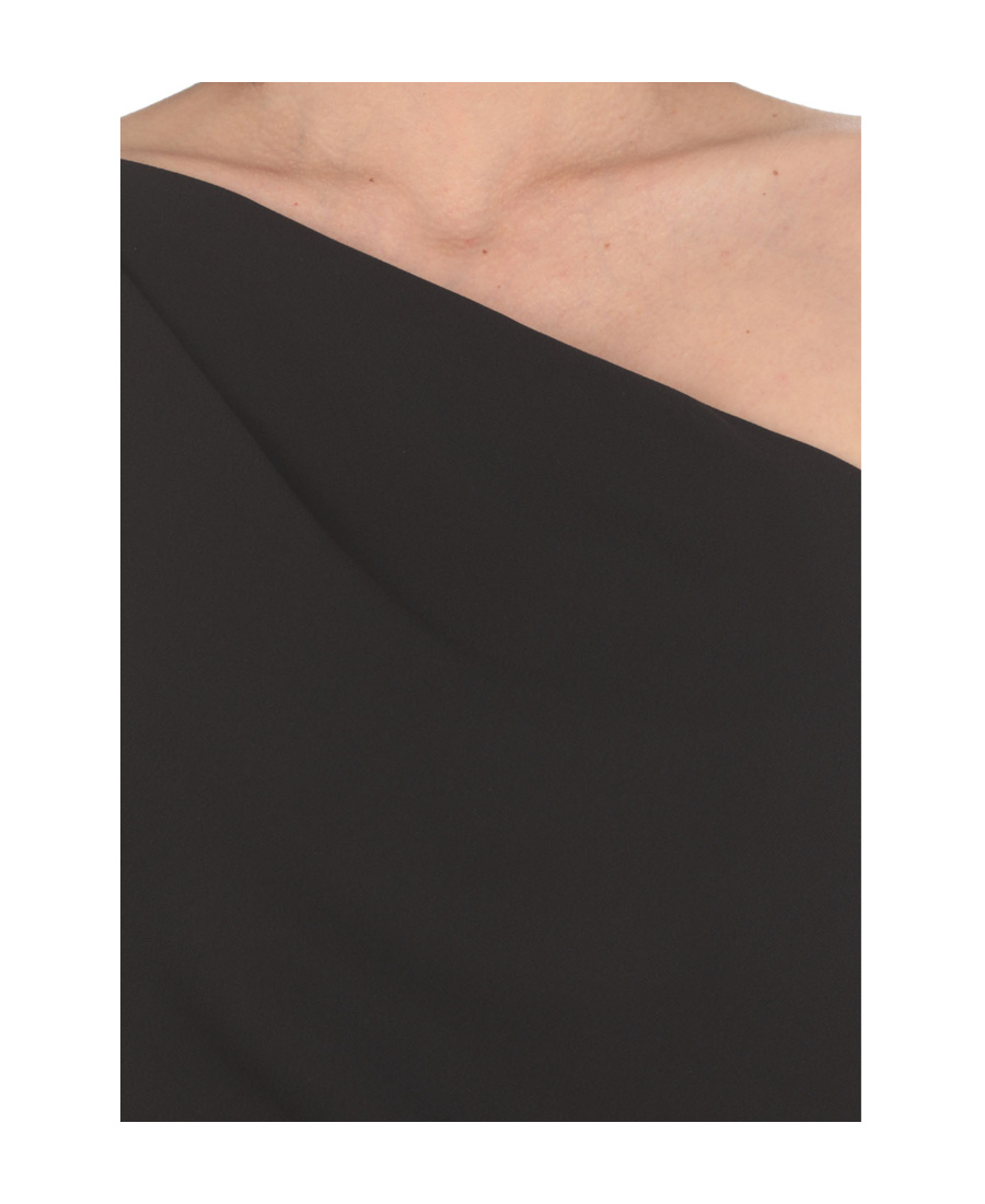 Alexandre Vauthier One-shoulder Draped Midi Dress In Black