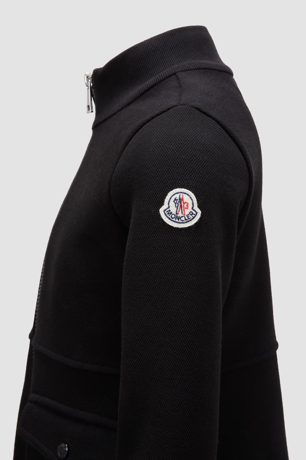 Moncler Enfant Logo Patch Polo Dress In Black
