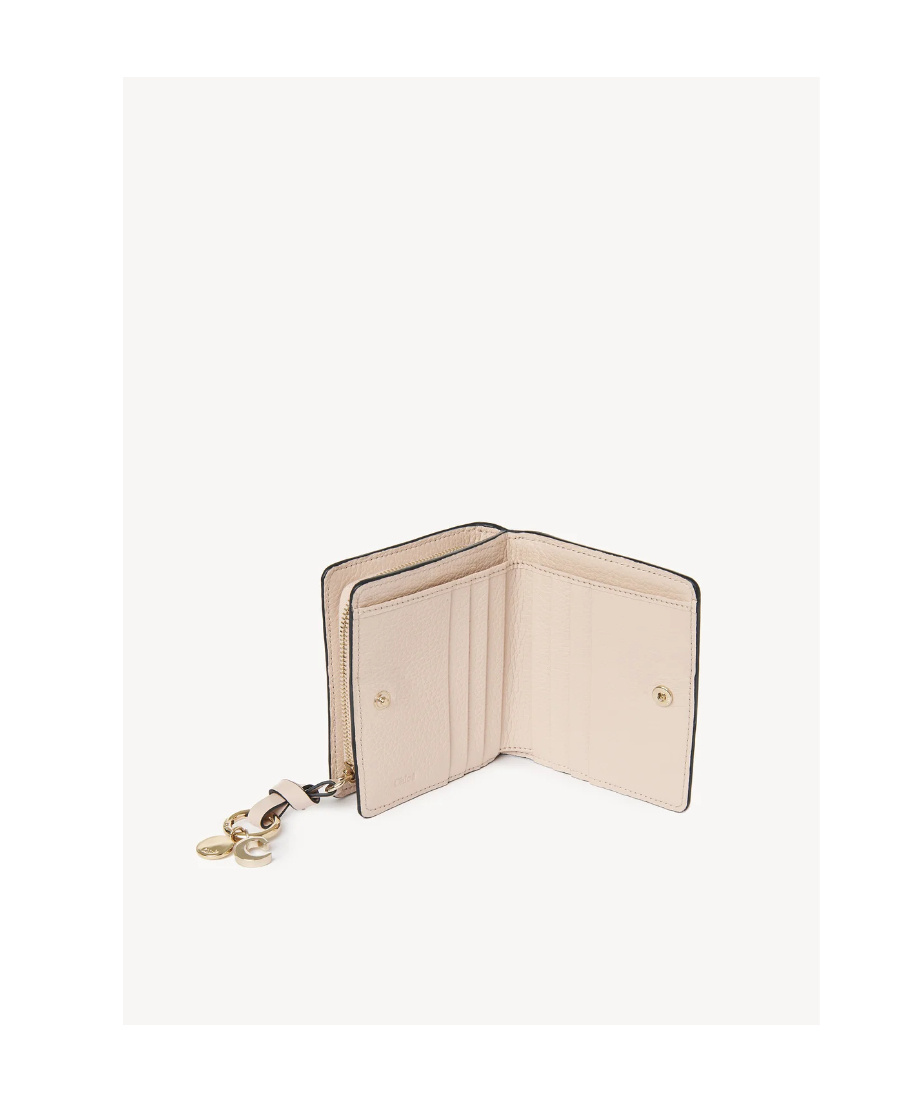 Chloé Alphabet Compact Wallet In Nude