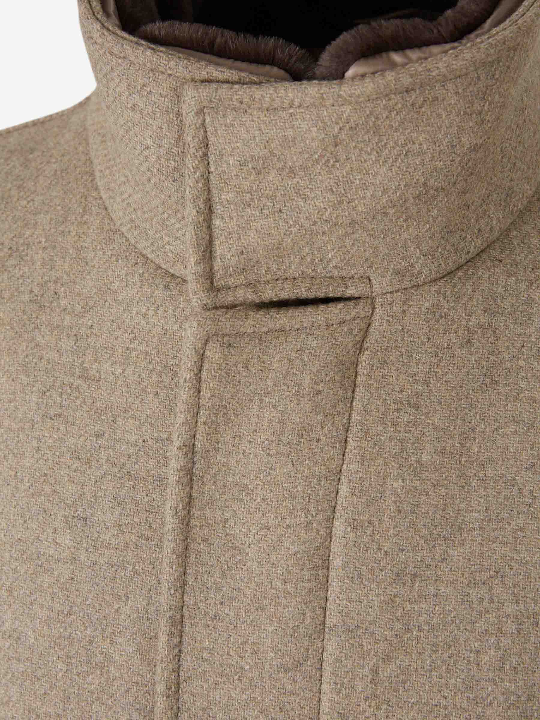 Herno Long Sleeve Coat In Neutral