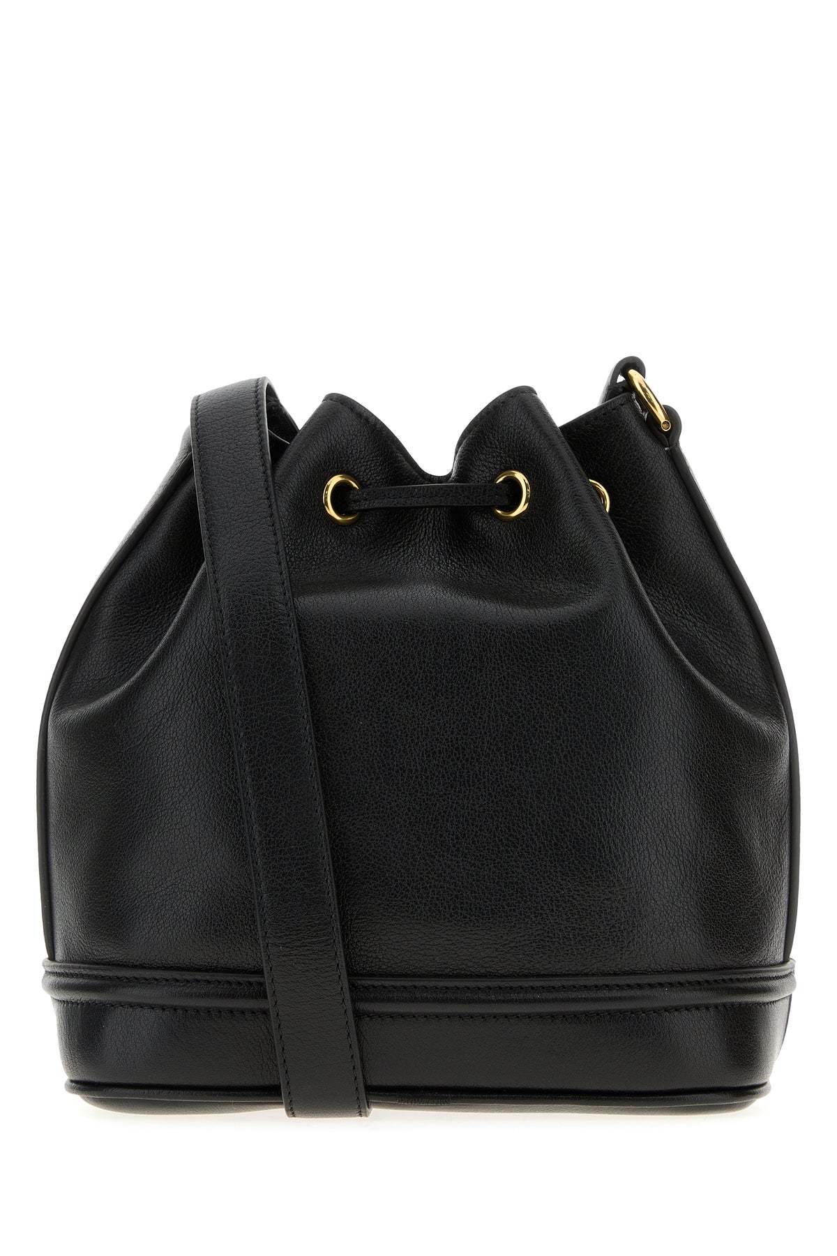 Chloé Leather Bucket Bag Adjustable Strap In Black