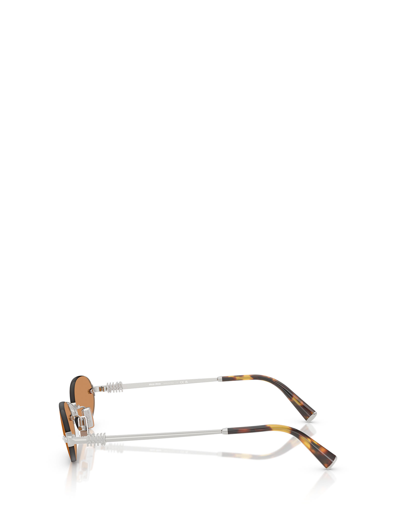 Miu Miu Oval Sunglasses In Brown