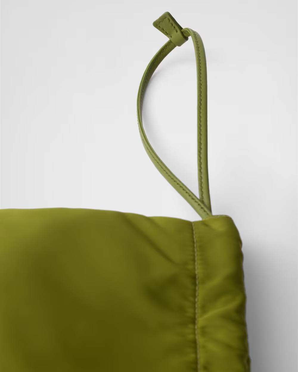 Prada Drawstring Tote Bag In Ivy Green