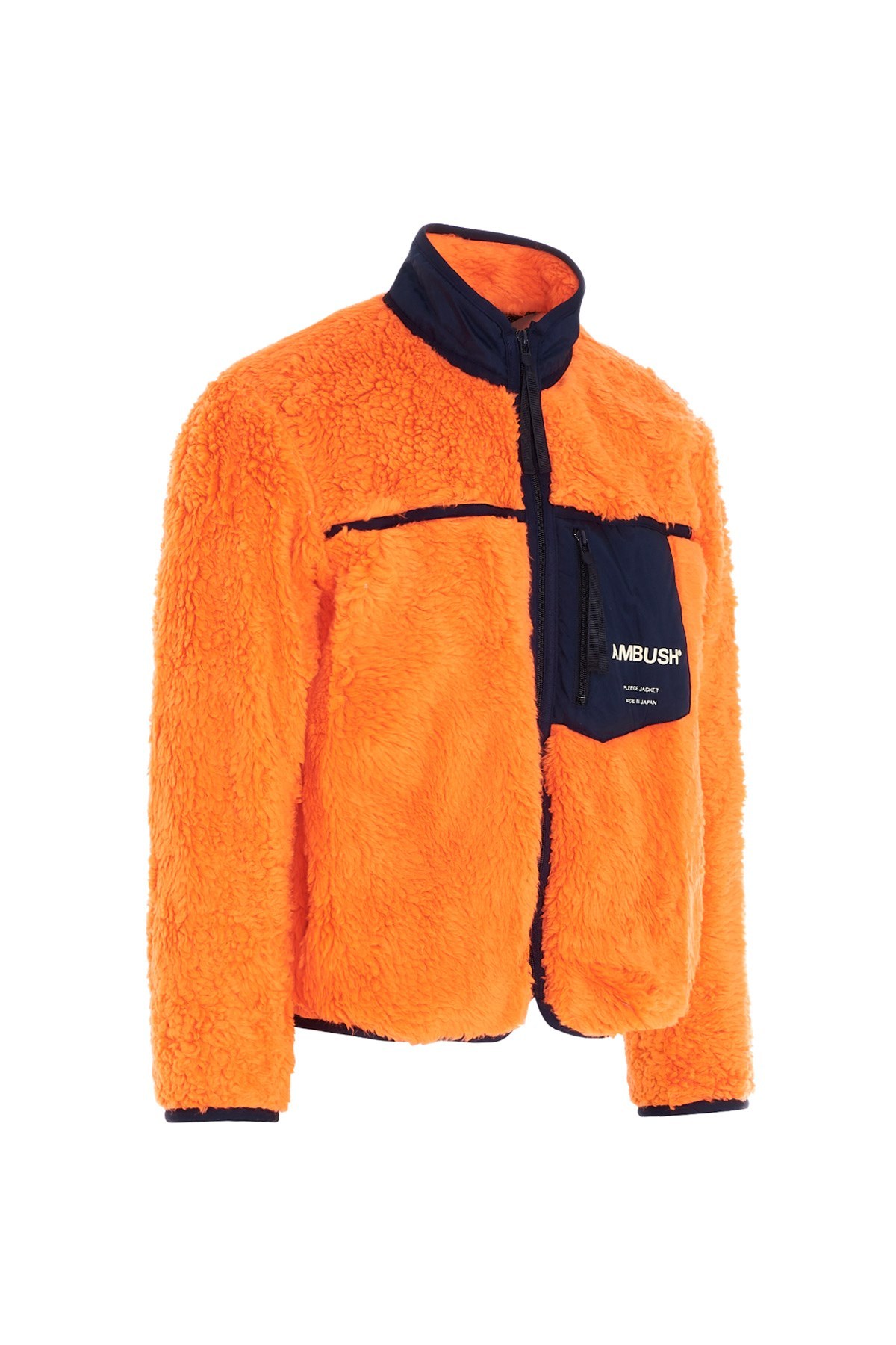 Ambush Zip-up Fleece Sweatshirt In Orange