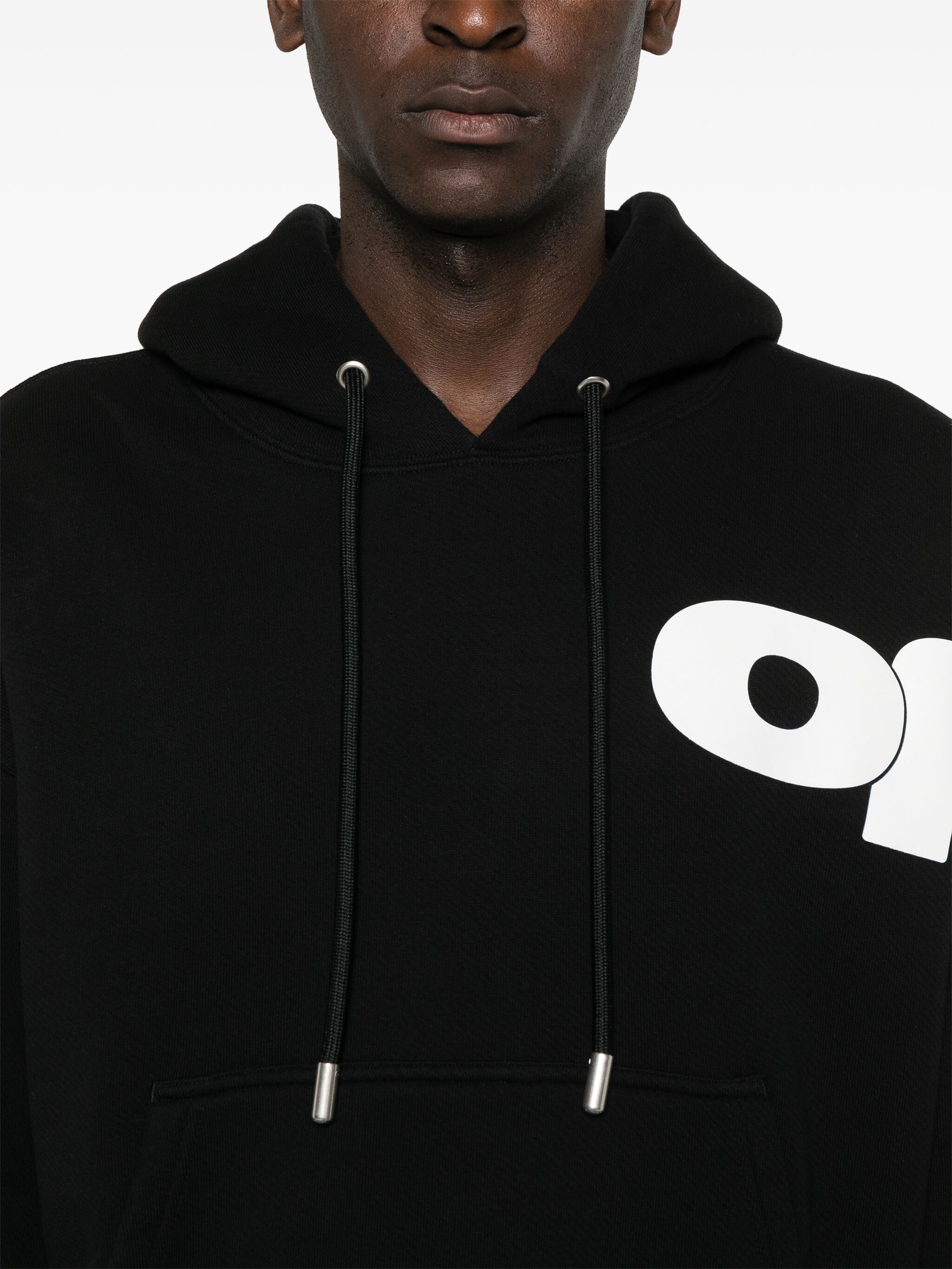 Off-white Shared Logo Skate Hoodie In Black