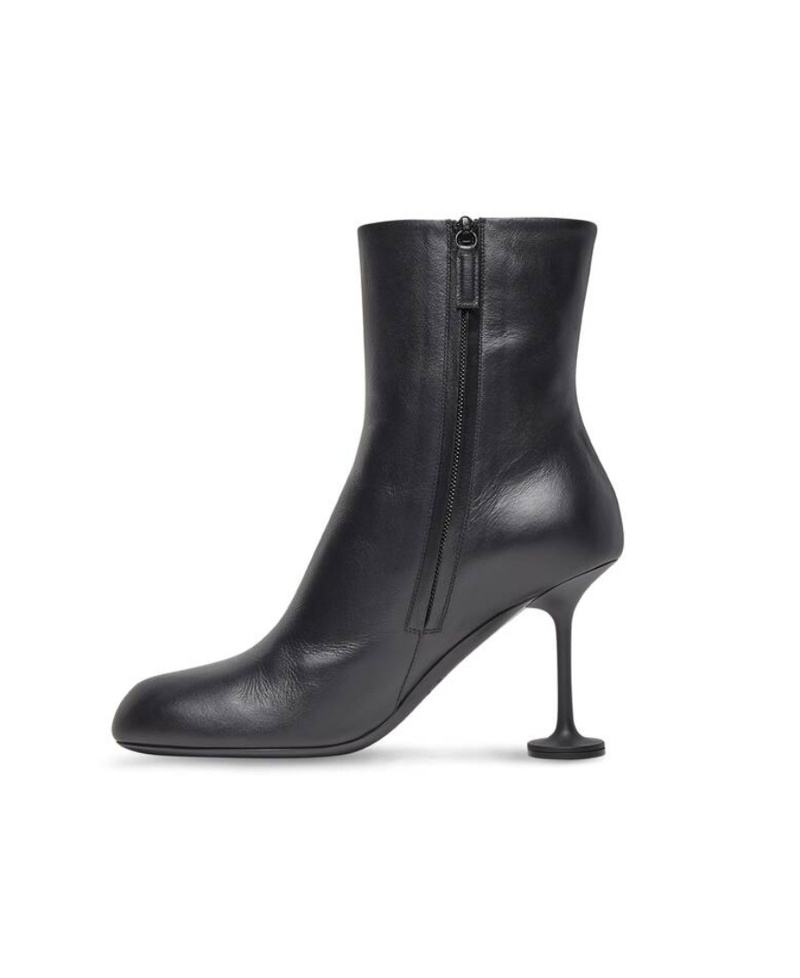 Shop Balenciaga Lady 90mm Ankle Boots In Black