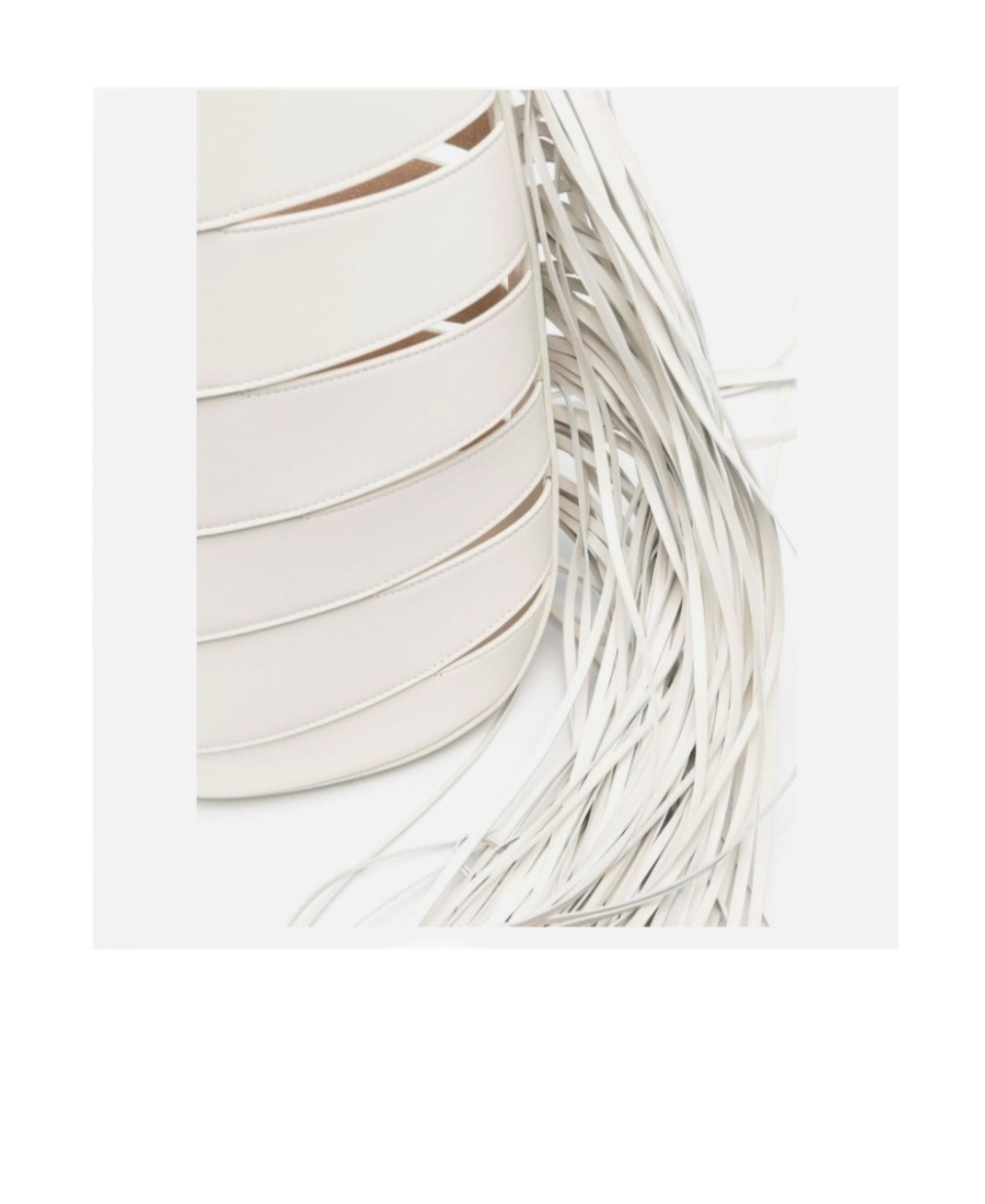 Alaïa Tassel Shoulder Bag In White