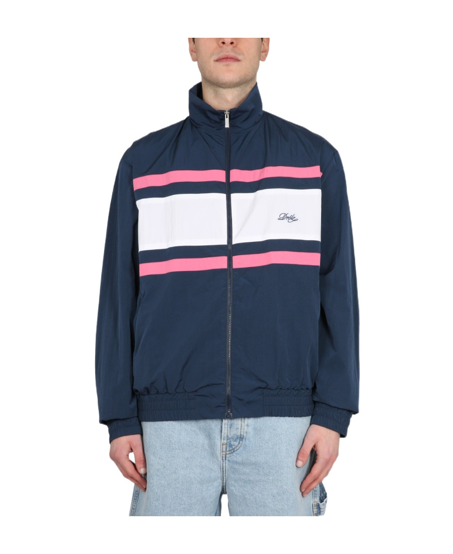 Drôle De Monsieur Jacket With Logo Embroidery In Black