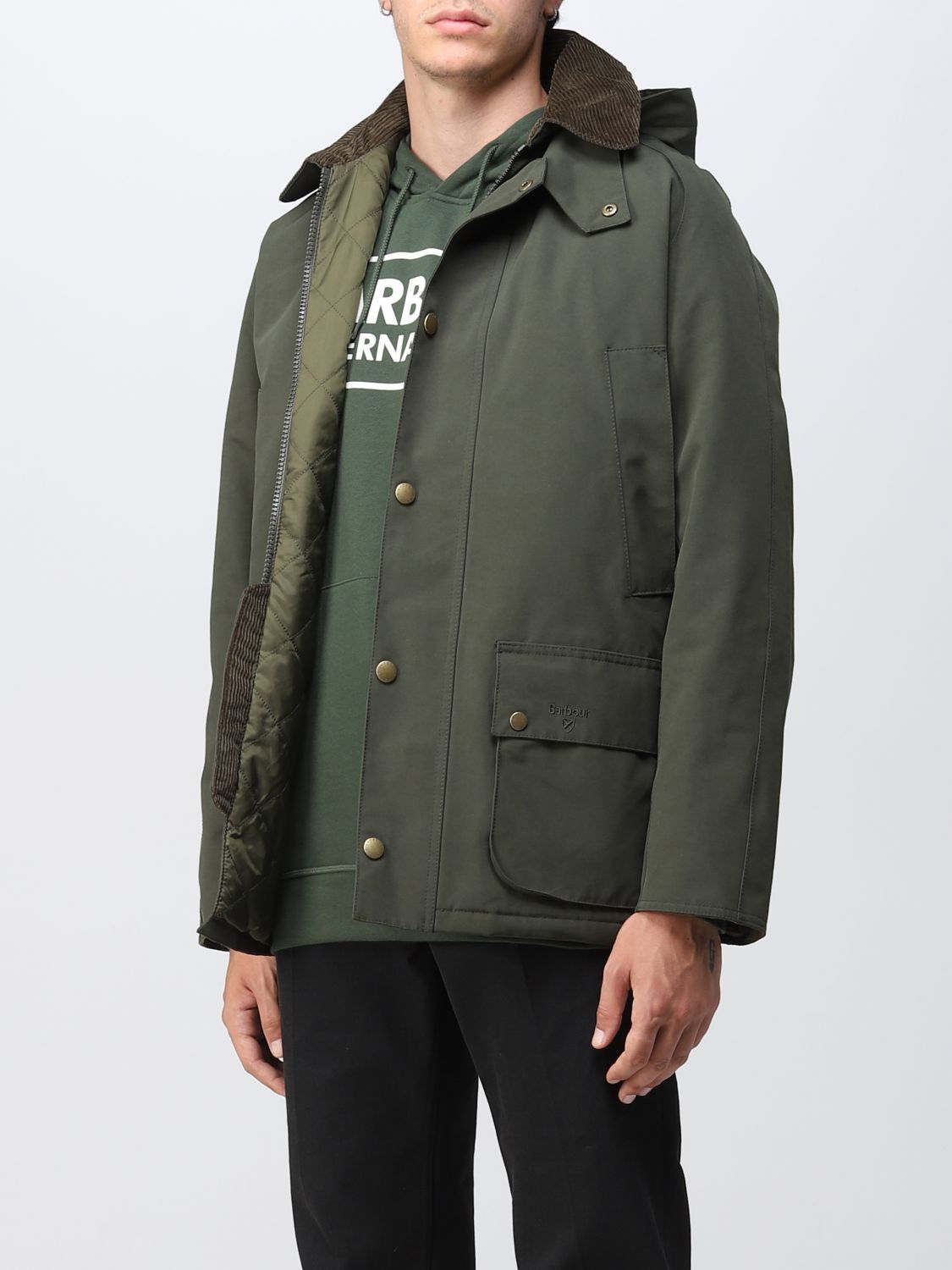 Barbour Waterproof Ashby Hooded Jacket In Black