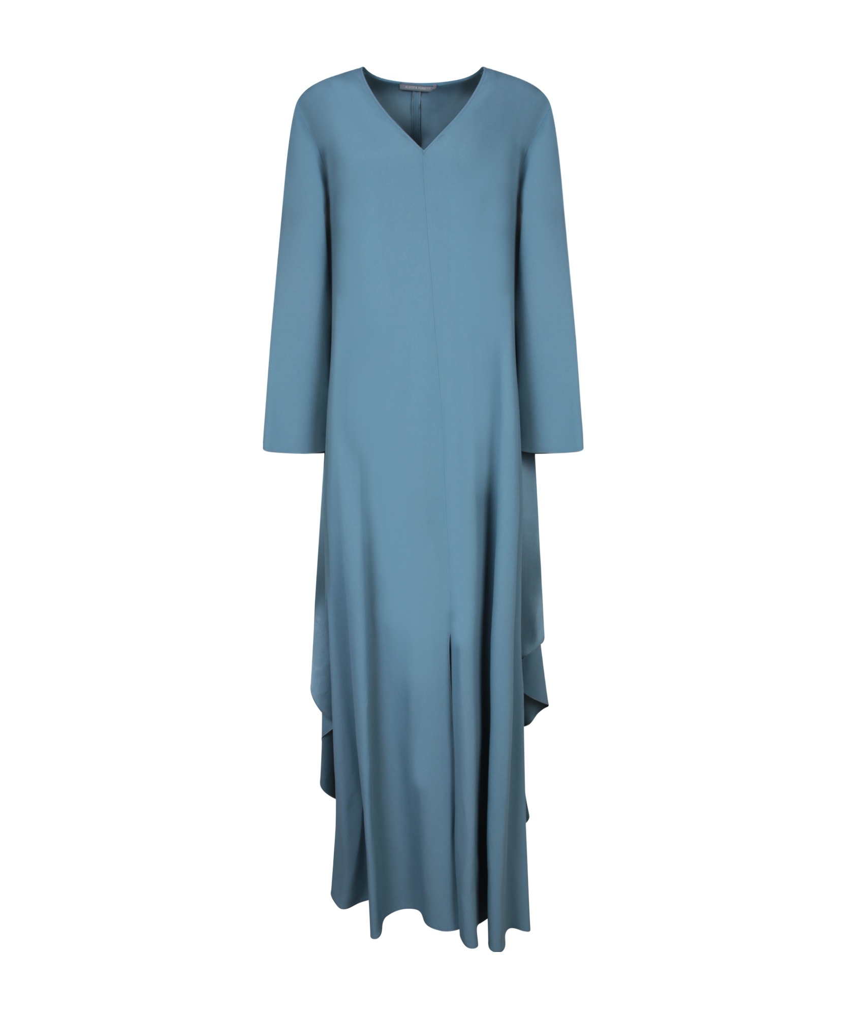 Alberta Ferretti Enver Satin Kaftan Dress In Blue In Blue