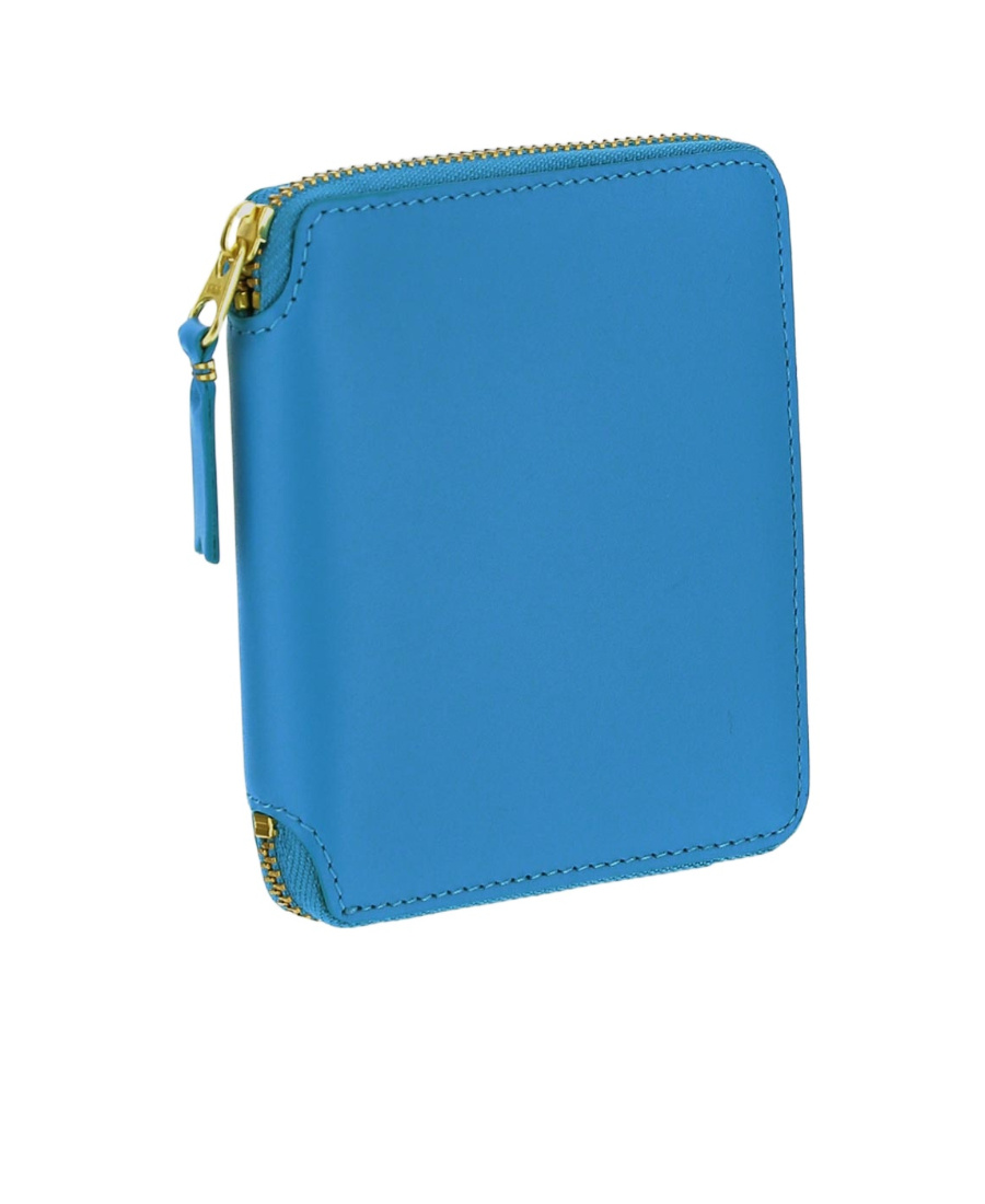 Comme Des Garçons Zip Around Wallet In Blue