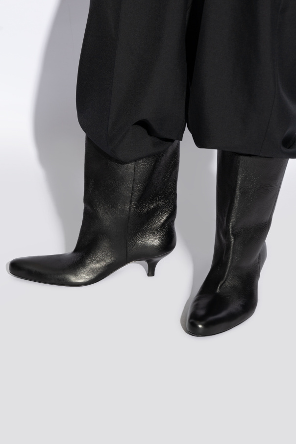Balenciaga Round-headed Short Boots In Black