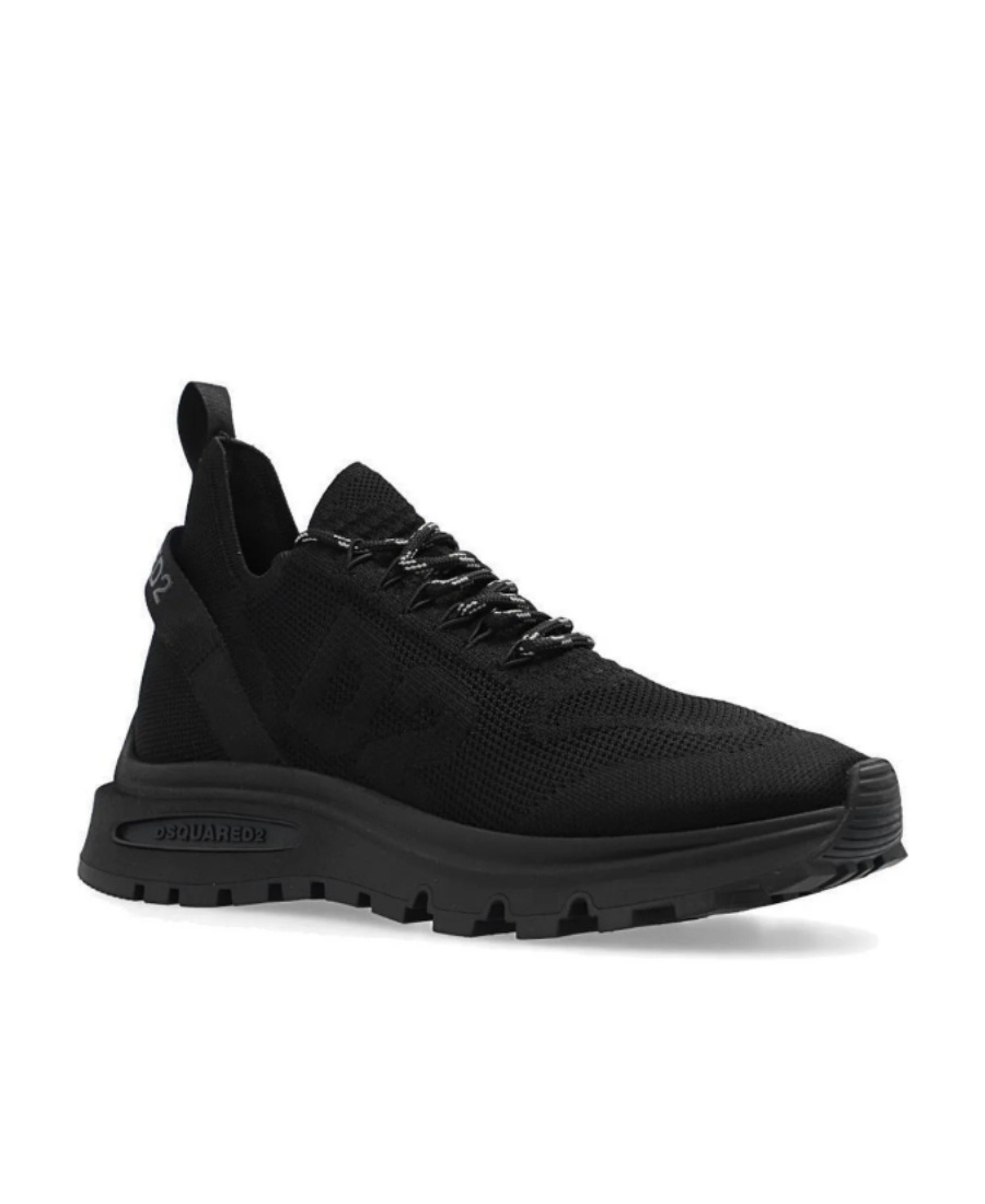 Dsquared2 Harren Logo-jacquard Sneakers In Black