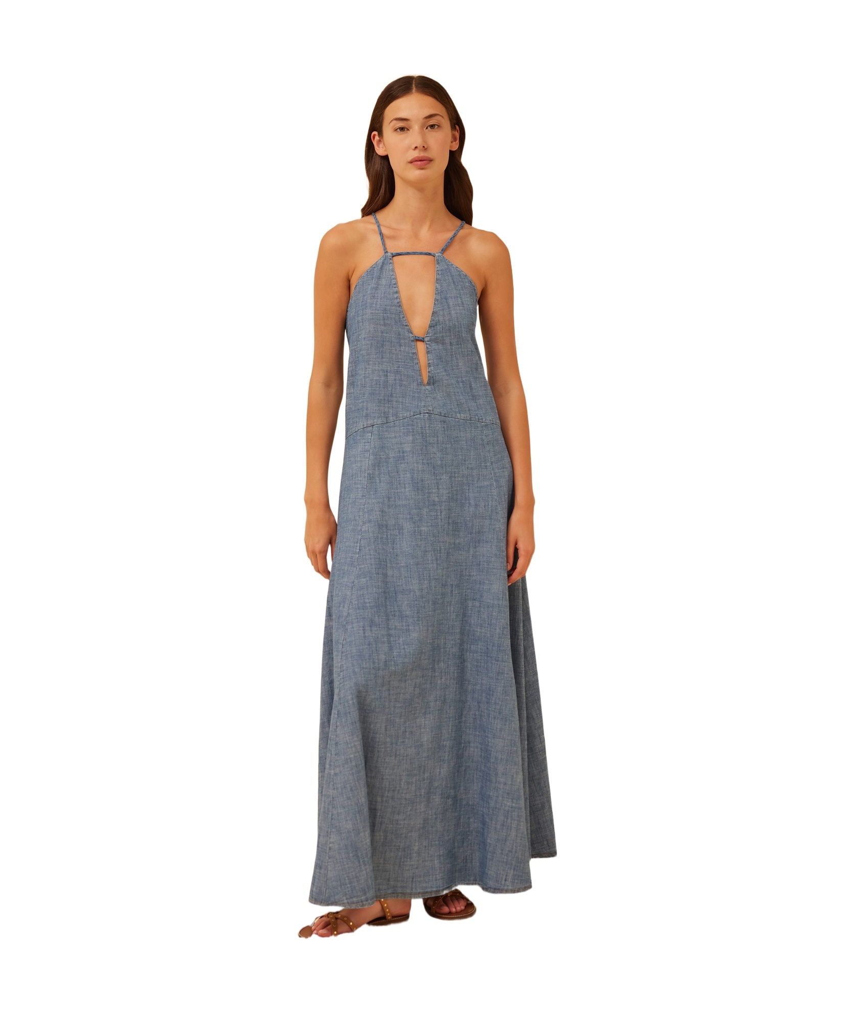 Semicouture Hollowed-out Dress In Gray
